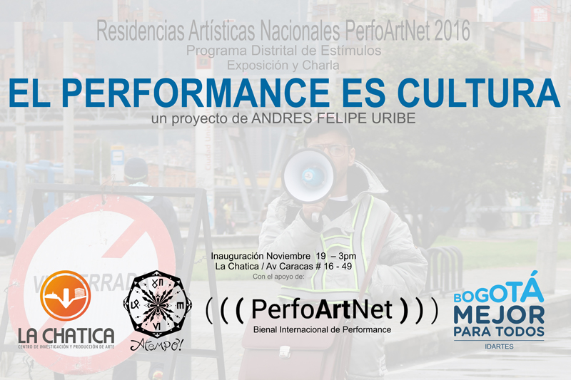 Andres Uribe Residencia Artistica IDARTES - PerfoArtNet